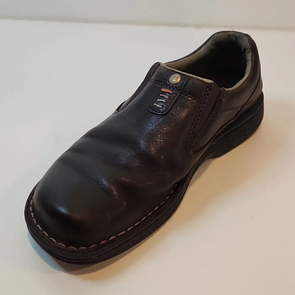 Merrell World Legend Stollen J45051 Men’s Size 8 Pebbled Brown Leather Loafers